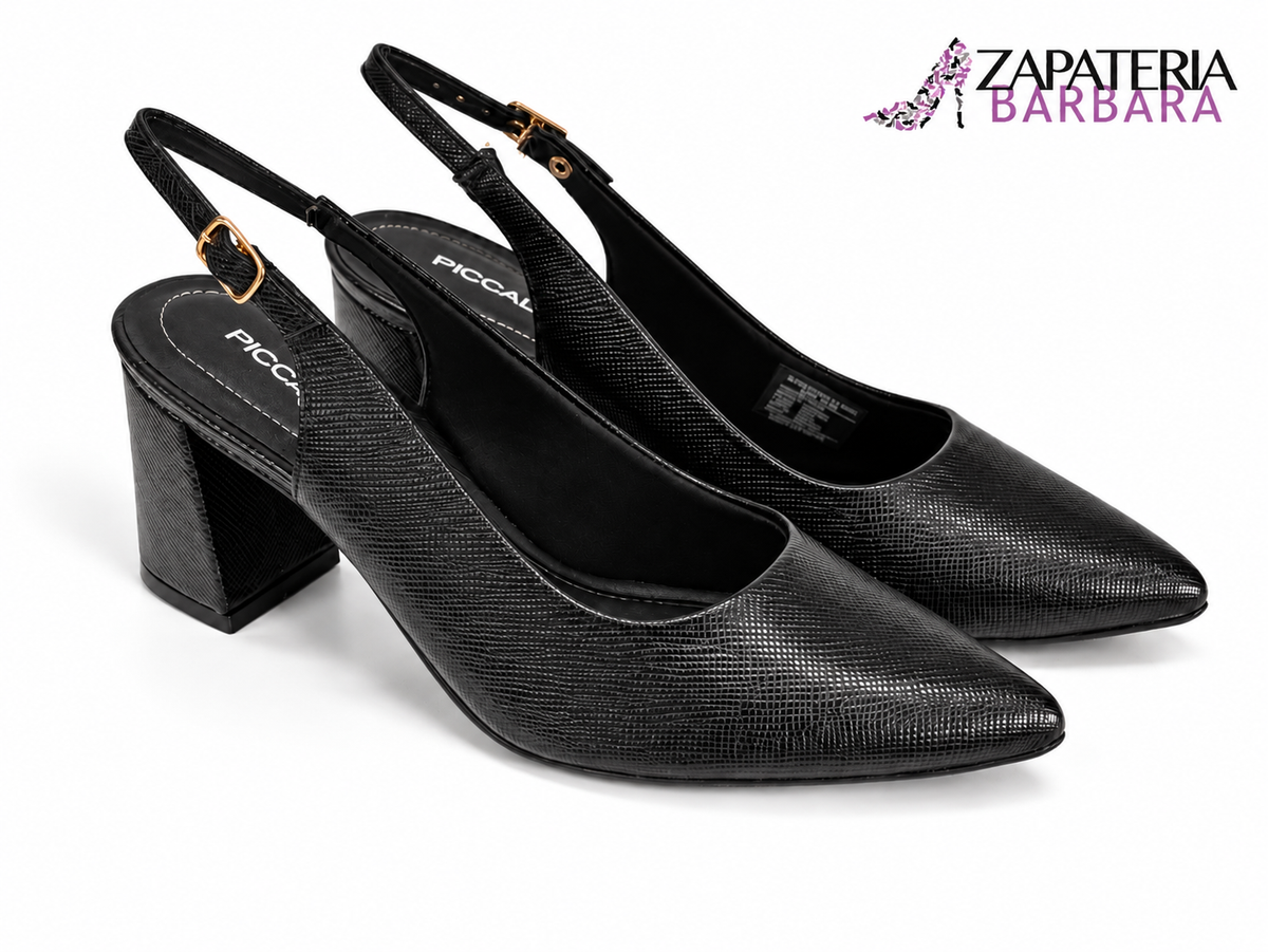 ZAPATILLA DESTALONADA 745145 PICCADILLY PETRO NEGRO