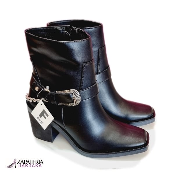BOTIN 312402 EFE PIEL NEGRO CINTO VAQUERO