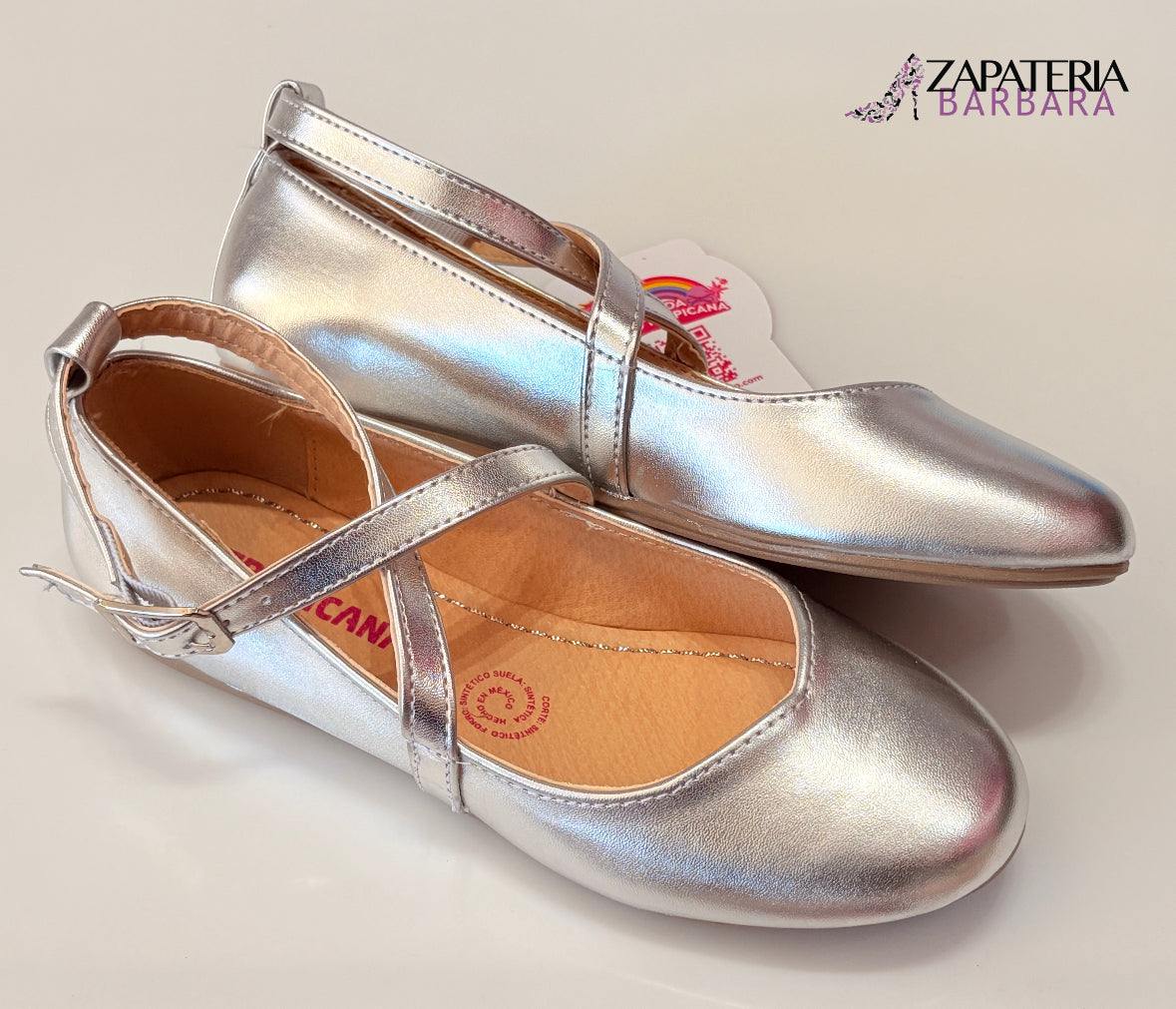 BALERINA NIÑA TROPICANA 461014 CRUZADA PLATA