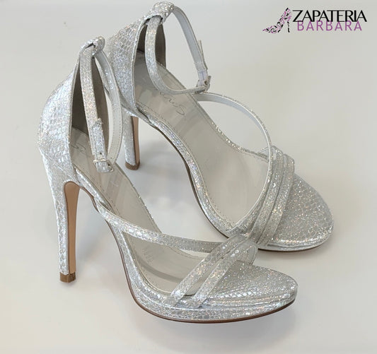 ZAPATILLA 373 SENTIES MEDUSA PLATA 10Cm