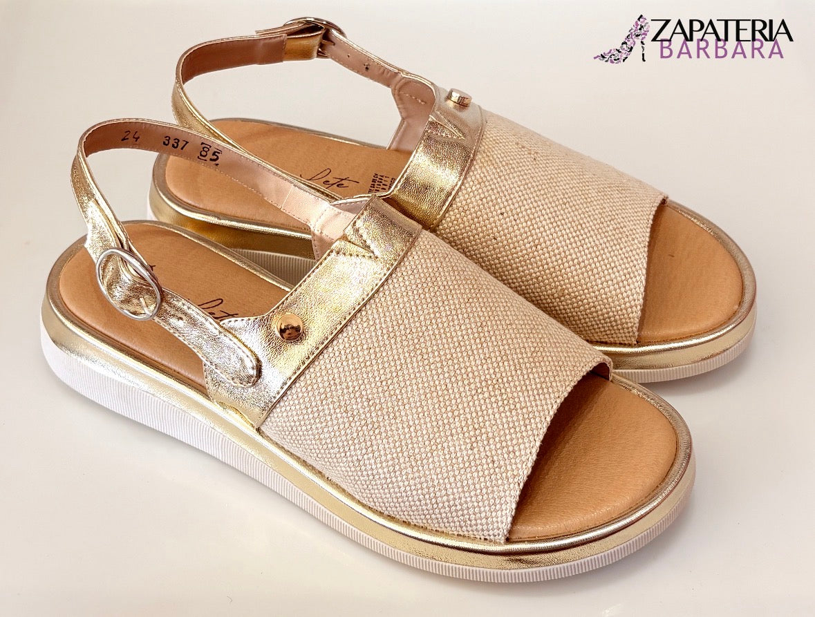 SANDALIA PEREZ LETE 33785 YUTE ORO