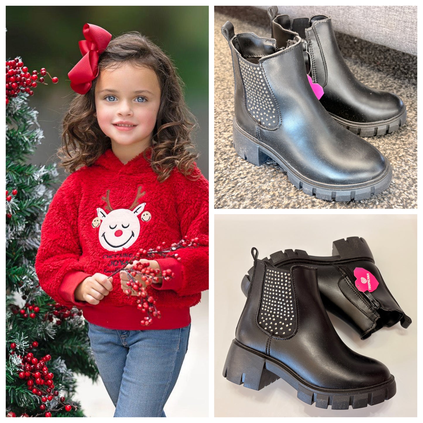 BOTIN PISO 890018 TROPICANA NEGRO PIEDRAS BRILLOSAS