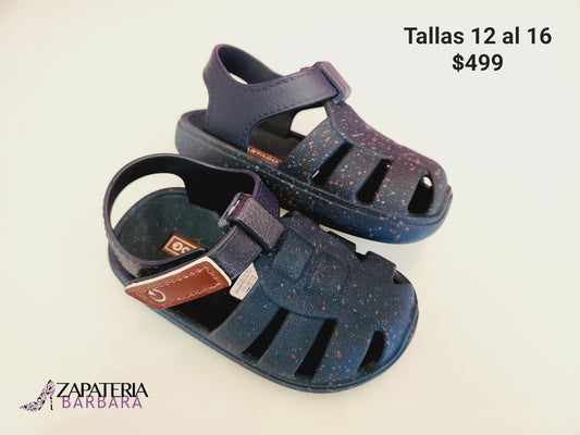 HUARACHE NIÑO Y BB 12118 AZUL CARTAGO FULL WET SUAVE