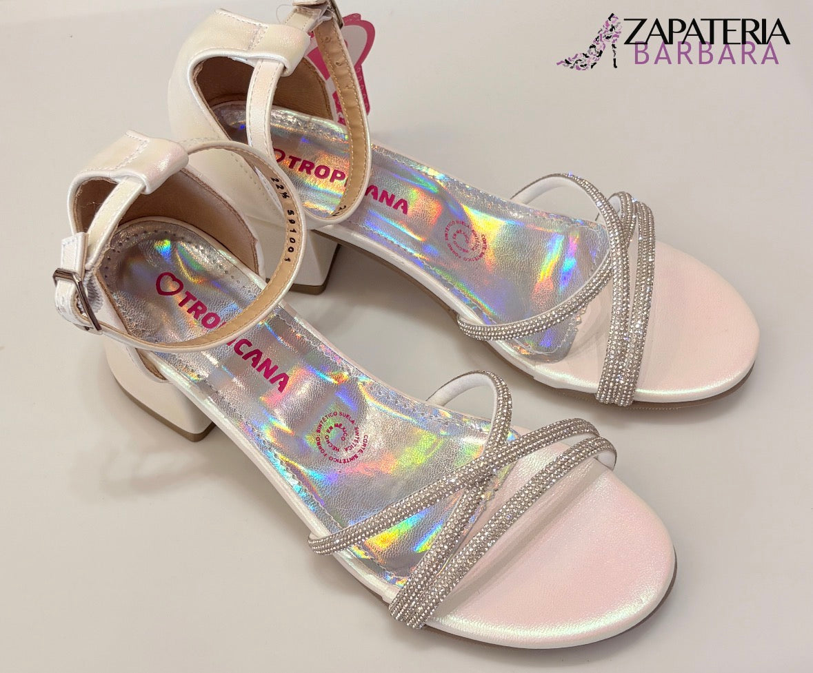 ZAPATILLA NIÑA 591001 TROPICANA ARLOT BLANCO