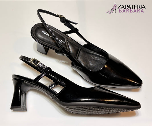 ZAPATILLA DESTALONADA PICCADILLY 764005 NEGRO