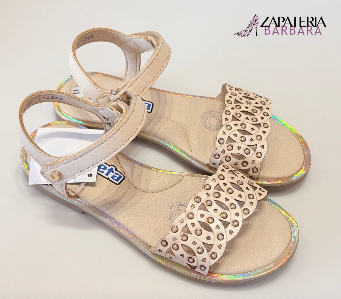 HUARACHE NIÑA 112520 COQUETA YALITZA NUDE TORNASOL