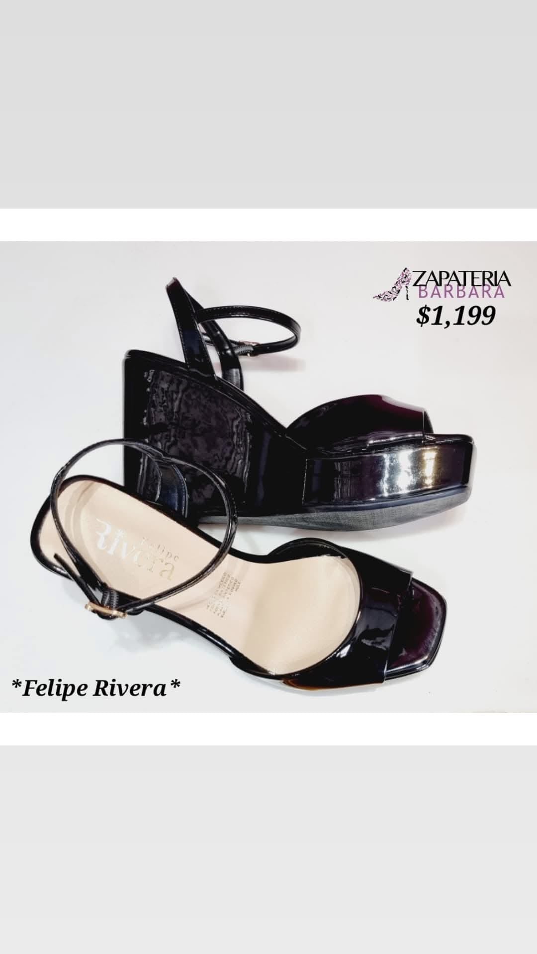 PLATAFORMA FELIPE RIVERA 61000 CHAROL NEGRO