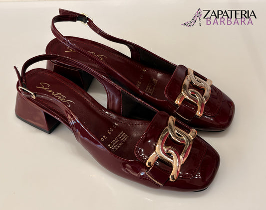 FLAT 3206 SENTIES PUNTA MOCASIN CHAROL VINO