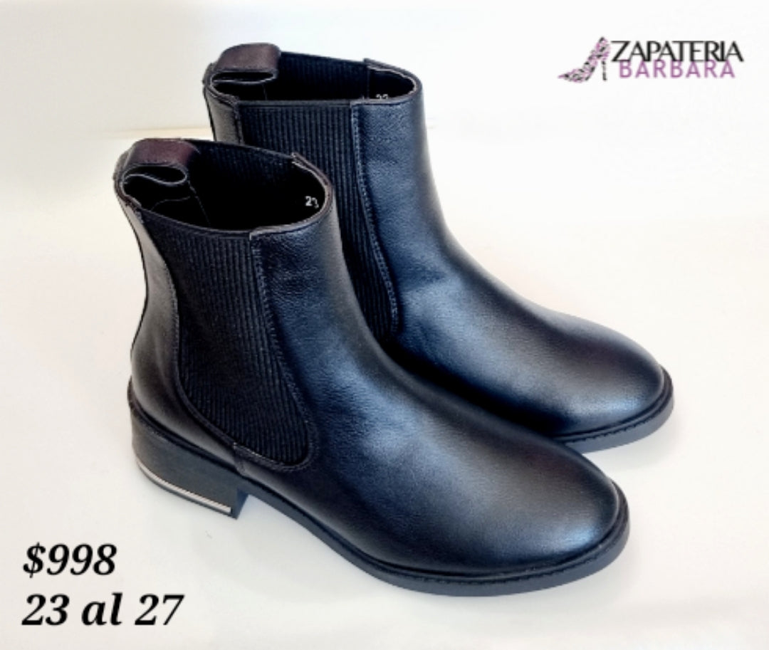 BOTIN 1659 SALAMANDRA DE PISO PIEL NEGRA LINEA PLATA