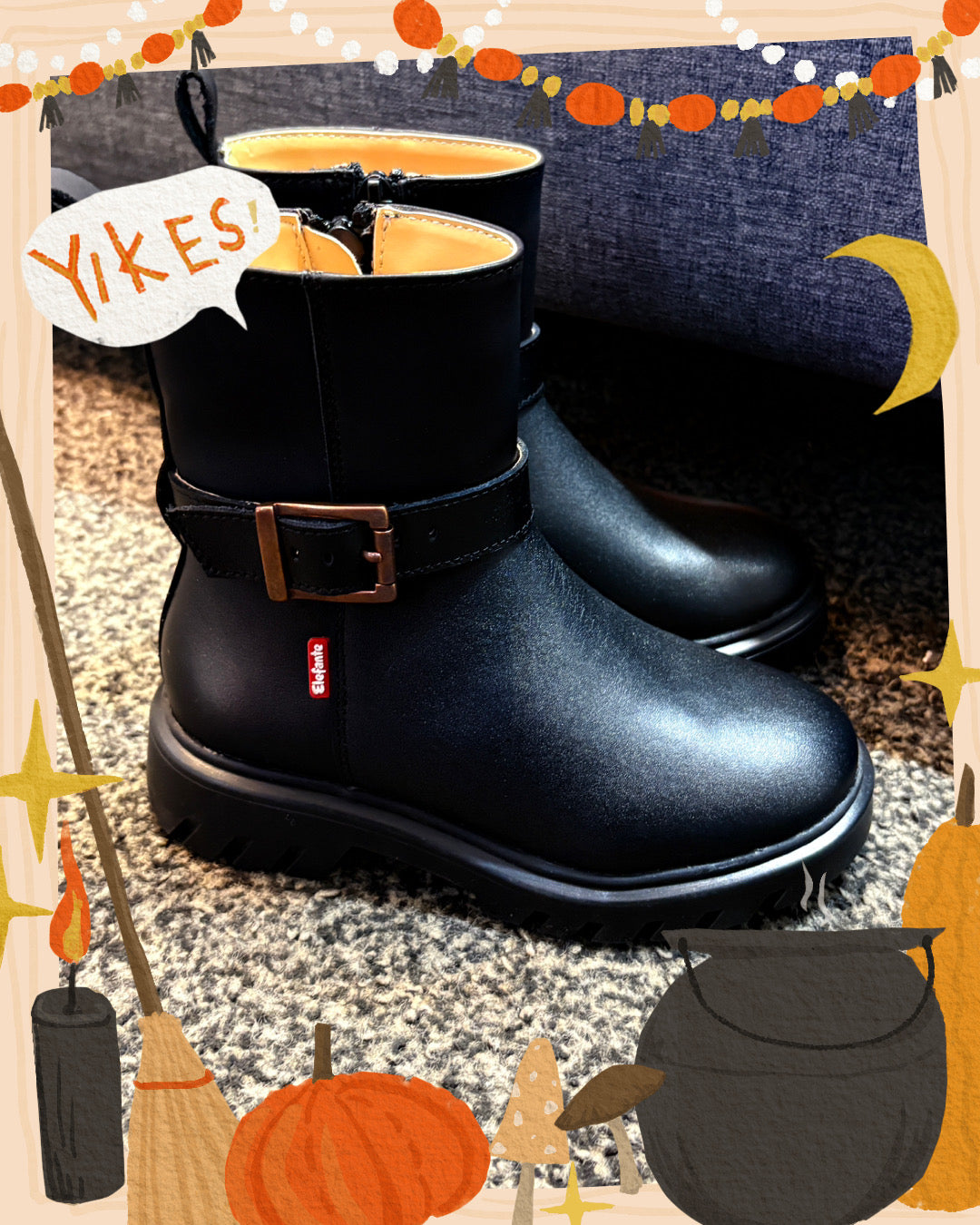 BOTA NIÑA 19577 ELEFANTE PIEL NEGRO