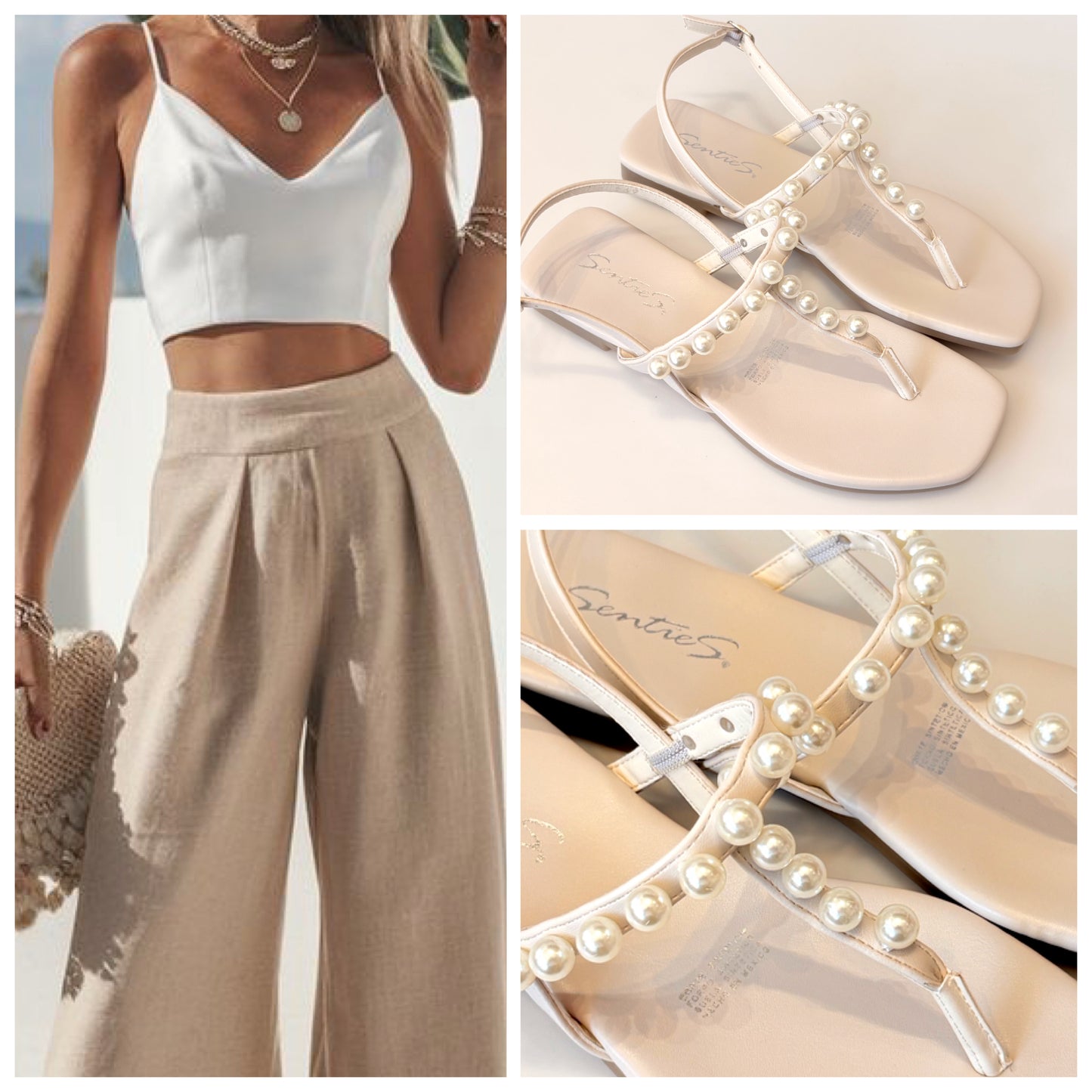 SANDALIA 269 PERLAS LATTE SENTIES