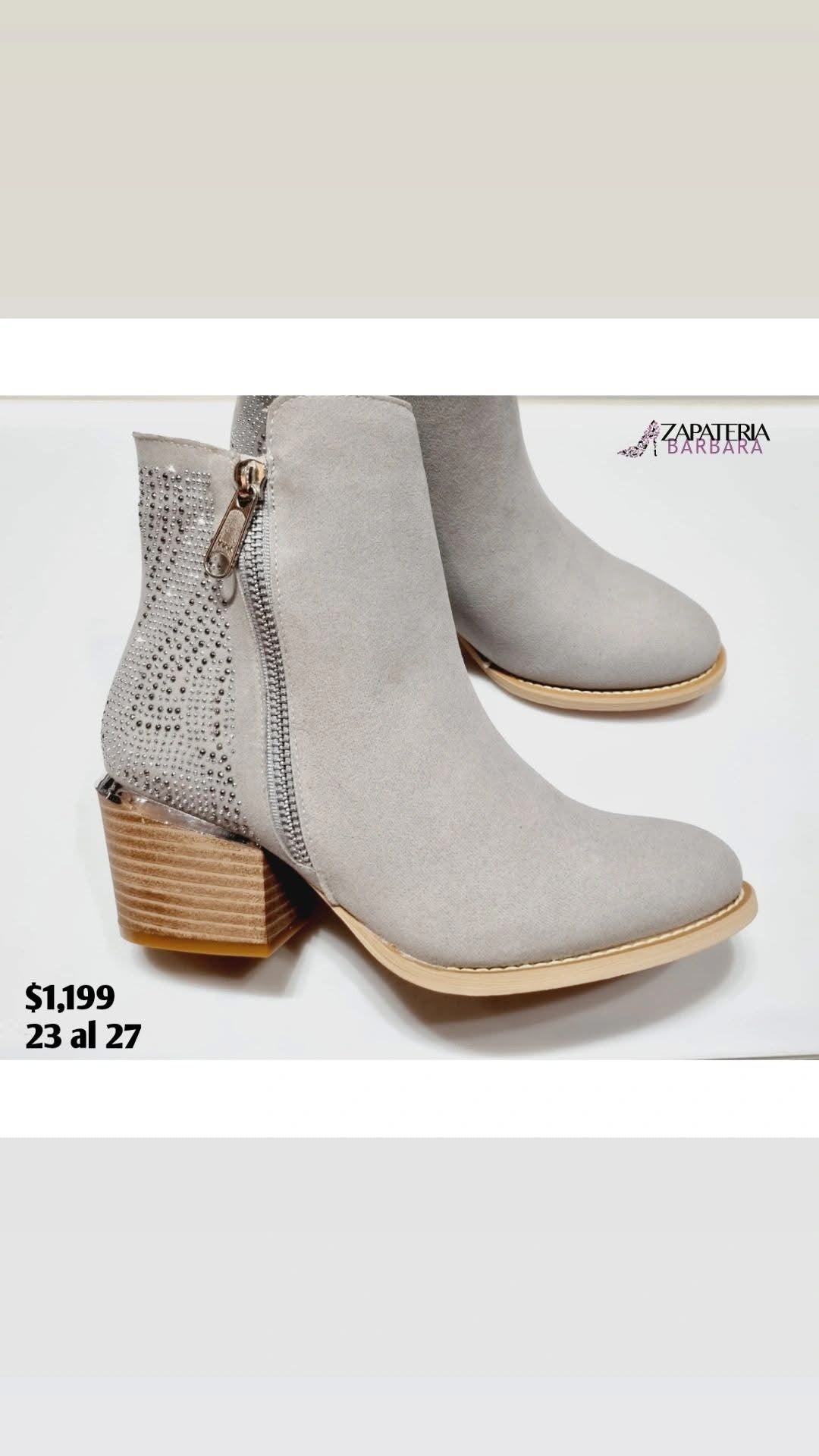 BOTIN CARRANZA SENTIES 927 VAPOR GRIS C/BRILLOS