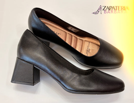 ZAPATILLA CERRADA PICCADILLY 748034 CUADRADA NEGRO
