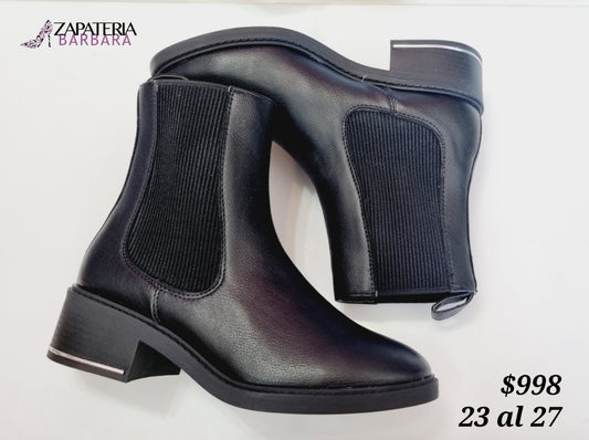 BOTIN 1659 SALAMANDRA DE PISO PIEL NEGRA LINEA PLATA