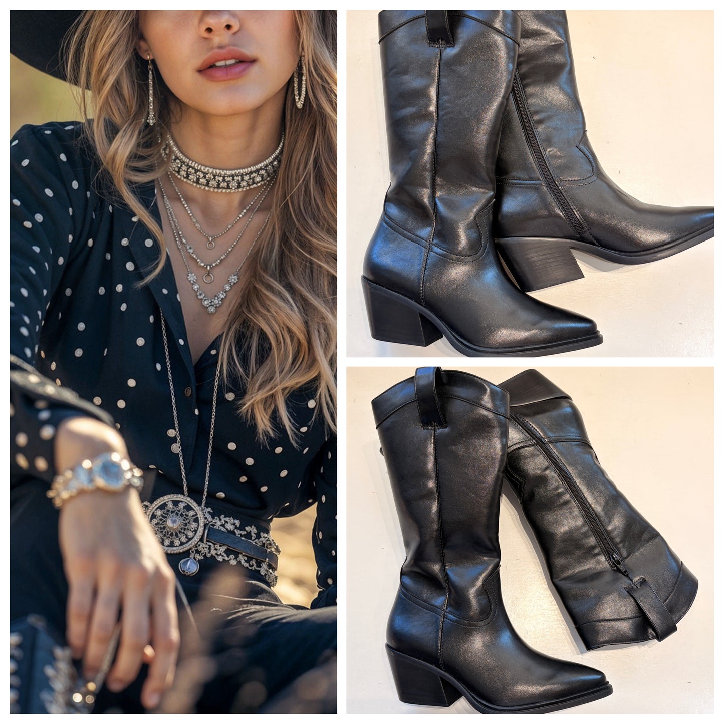 BOTA VAQUERA SALAMANDRA 717 SAVANA NEGRO