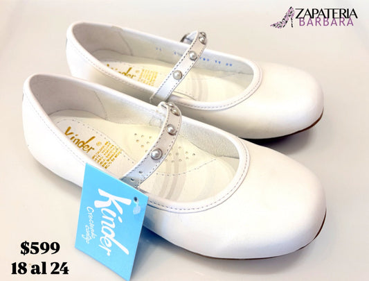 BALERINA KINDER 1196 BLANCO PERLAS