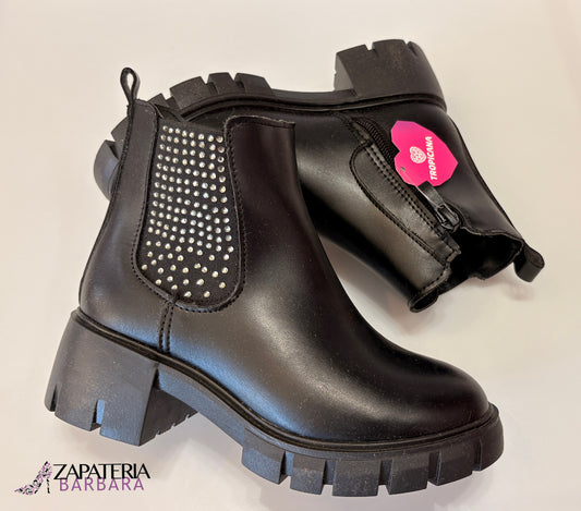 BOTIN PISO 890018 TROPICANA NEGRO PIEDRAS BRILLOSAS