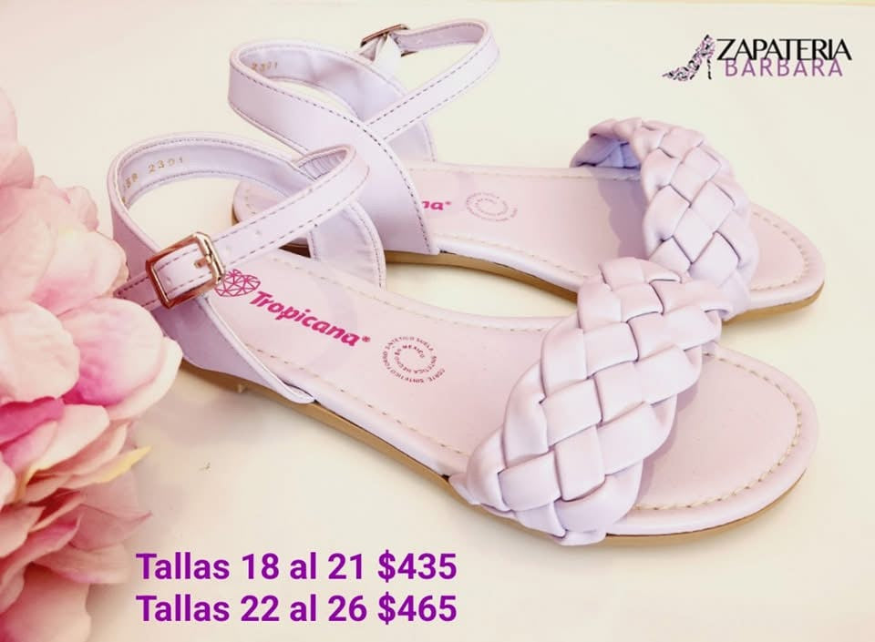 HUARACHE NIÑA TROPICANA 54058 TRENZA LAVANDA