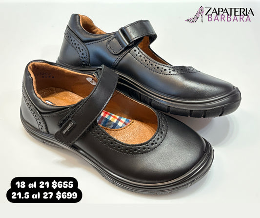 ESCOLAR COQUETA 171202 LISO NIÑA NEGRO