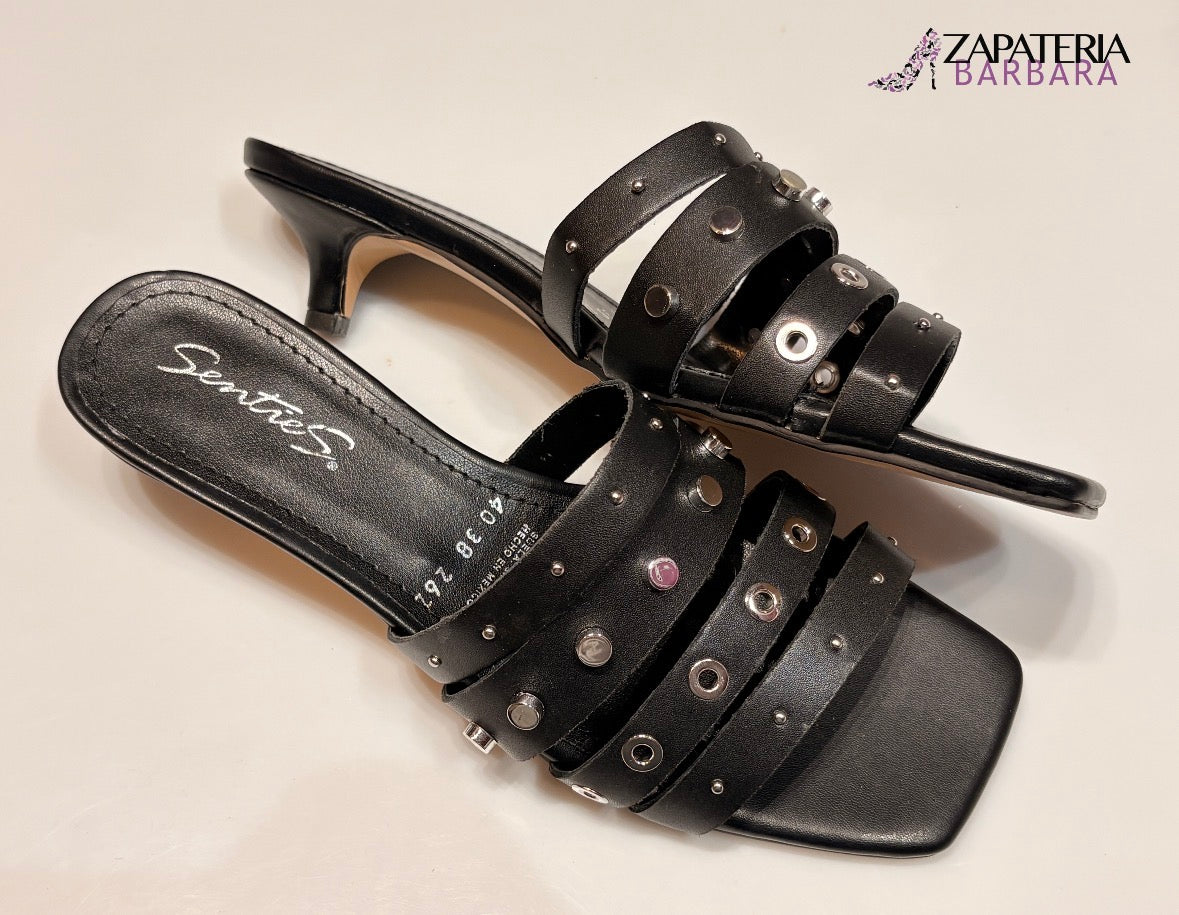 SANDALIA MINI TACON 262 SENTIES NEGRO