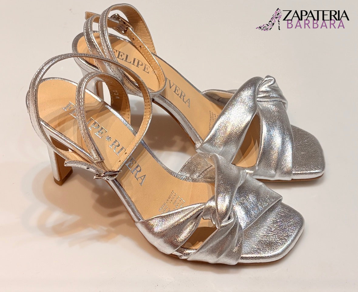 ZAPATILLA FELIPE RIVERA 13401 NUDO PLATA