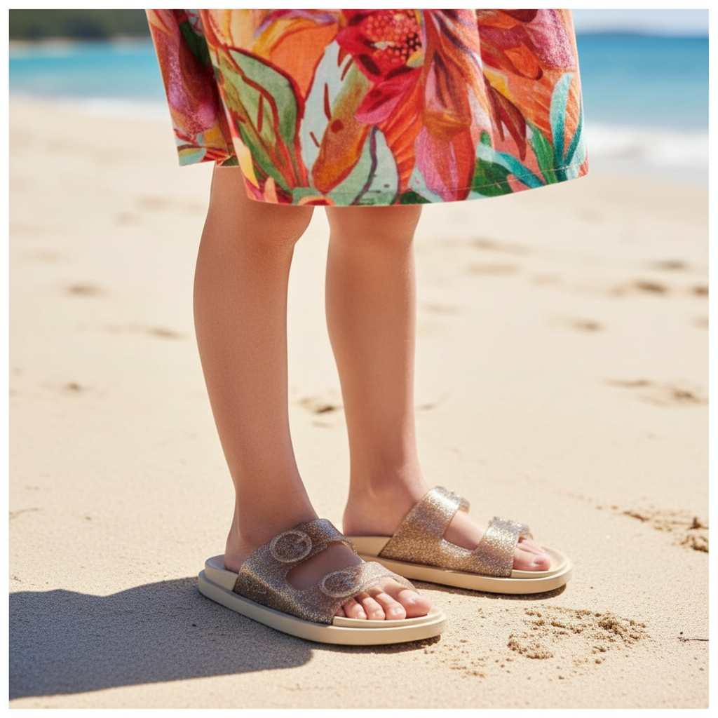 SANDALIA NIÑA 27029 WATER PROOF IPANEMA ORO GLITTER