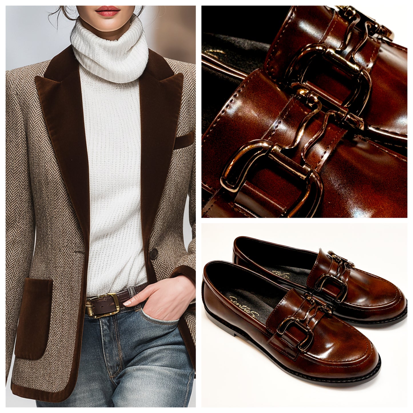 MOCASIN SENTIES 256 CAMALEON MARRON C/HEBILLA