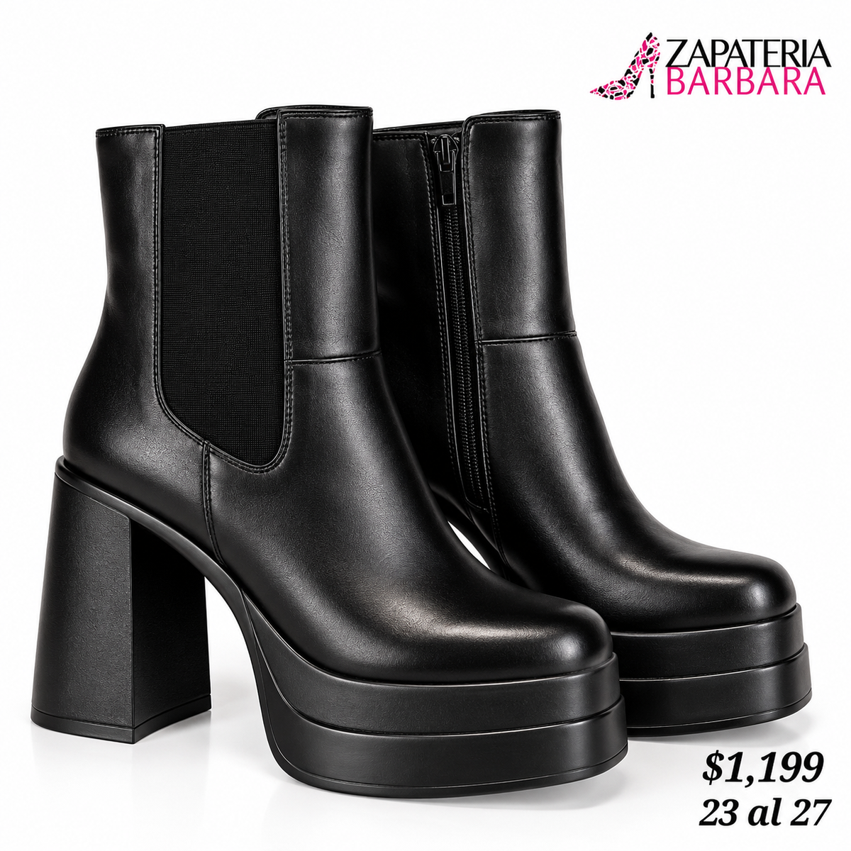 BOTIN 765 SENTIES PLATAFORMA BRATZ NEGRA