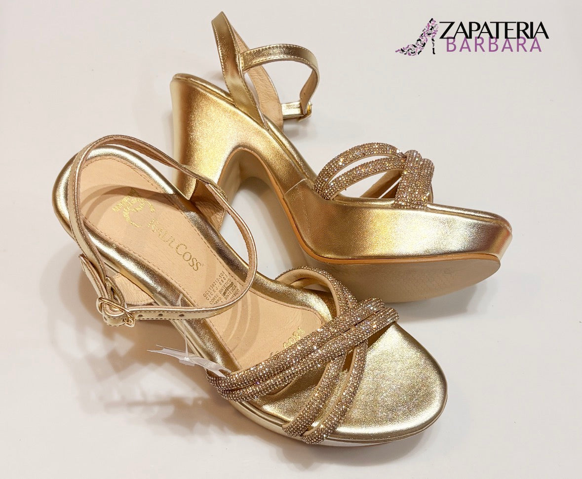 ZAPATILLA RAULCOSS 0035 ORO INGLES BRILLOS