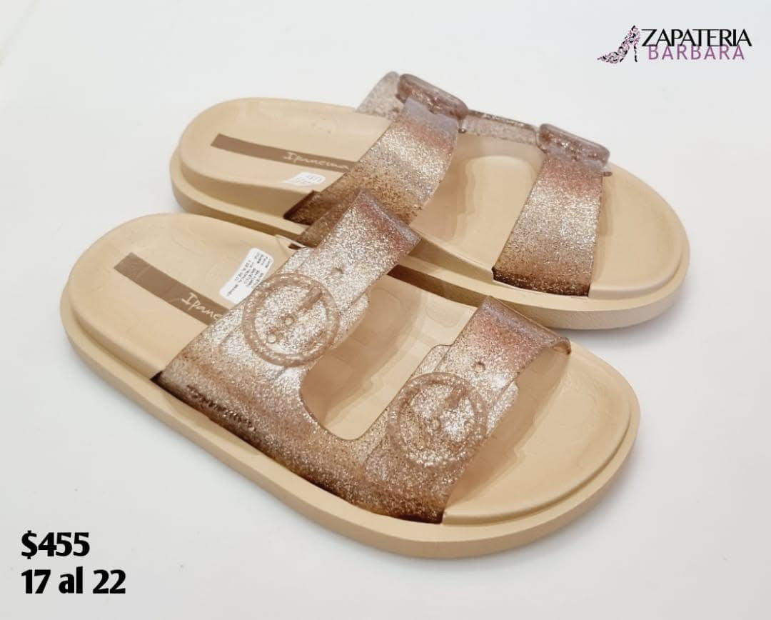 SANDALIA NIÑA 27029 WATER PROOF IPANEMA ORO GLITTER