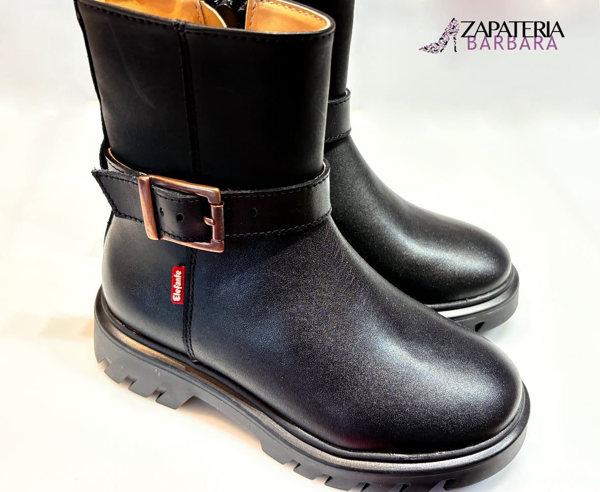 BOTA NIÑA 19577 ELEFANTE PIEL NEGRO