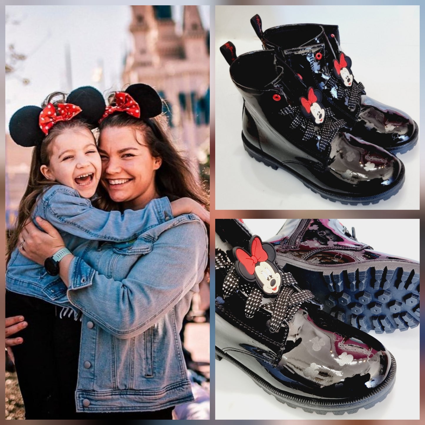 BOTA NIÑA 325002 DISNEY CORDON CHAROL NEGRO MINNIE
