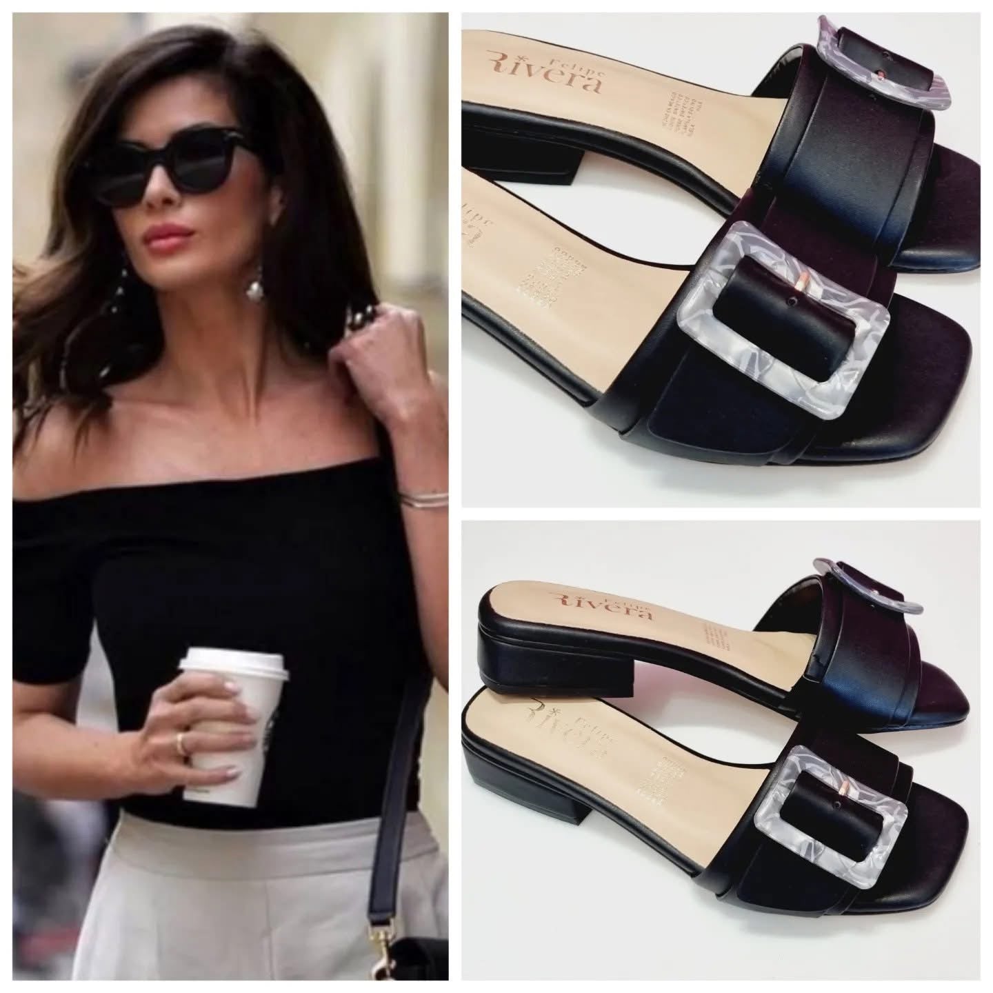 SANDALIA TACON MINI 60900 FELIPE RIVERA NEGRO