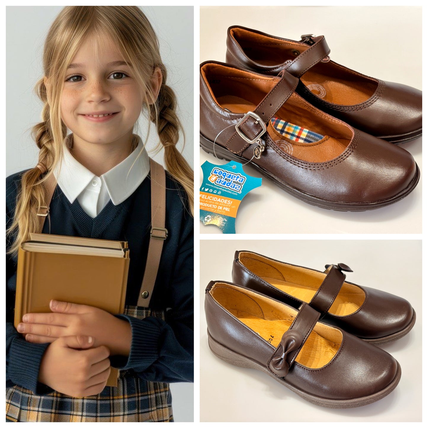 ZAPATO ESCOLAR TONGO 700 CAFE MOÑO
