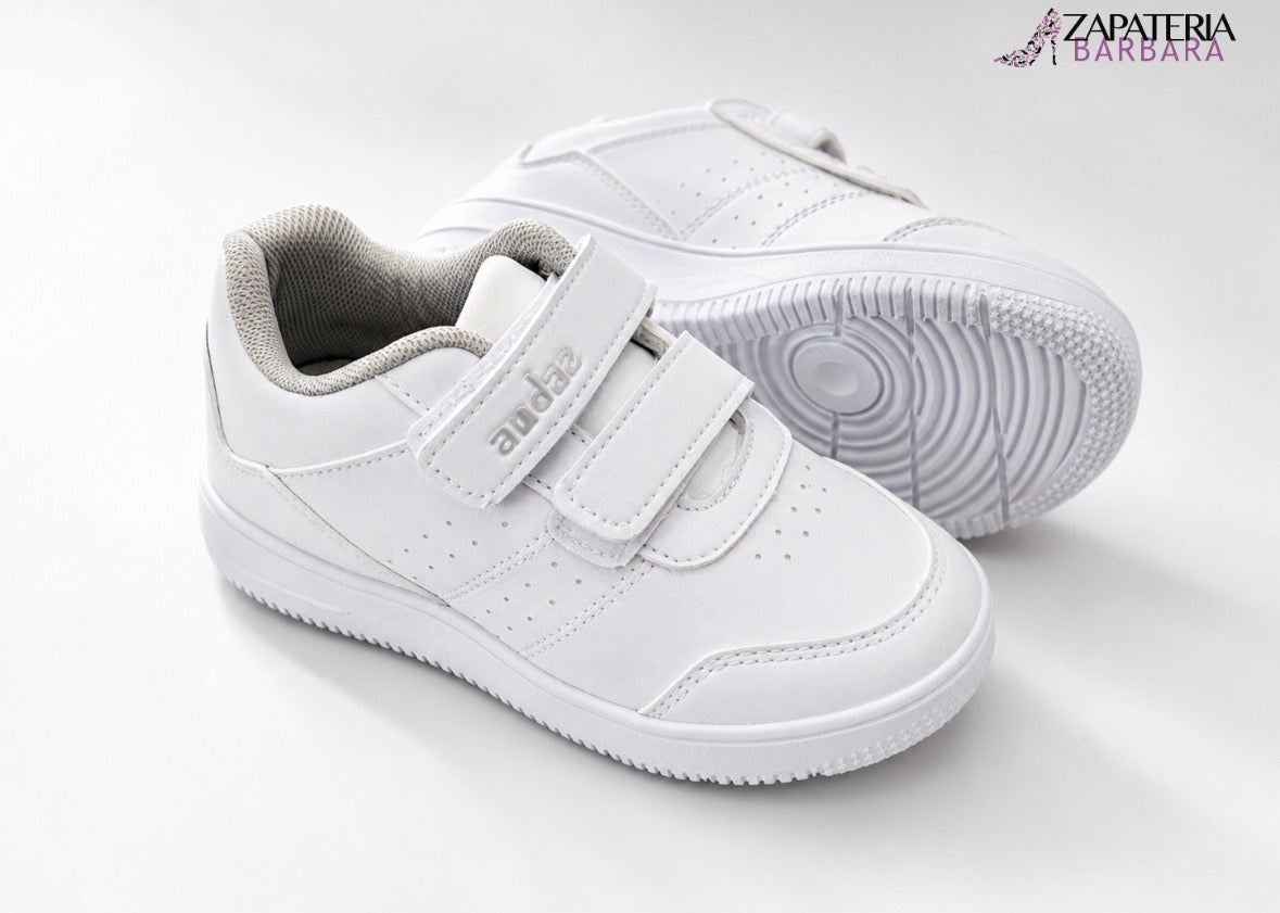 TENI ESCOLAR 139512 AUDAZ TIPO NIKE BLANCO NIÑO
