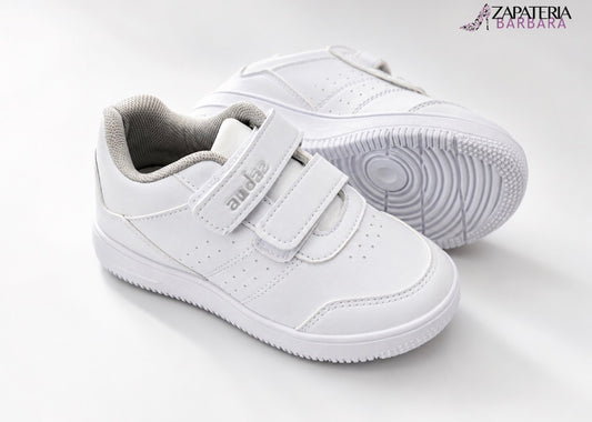 TENI ESCOLAR 139512 AUDAZ TIPO NIKE BLANCO NIÑO