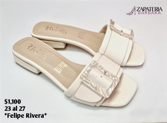 SANDALIA TACON MINI 60900 FELIPE RIVERA NAI MANTEQUILLA