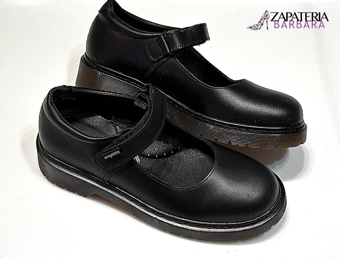 ESCOLAR 59002 COQUETA PIEL NEGRO