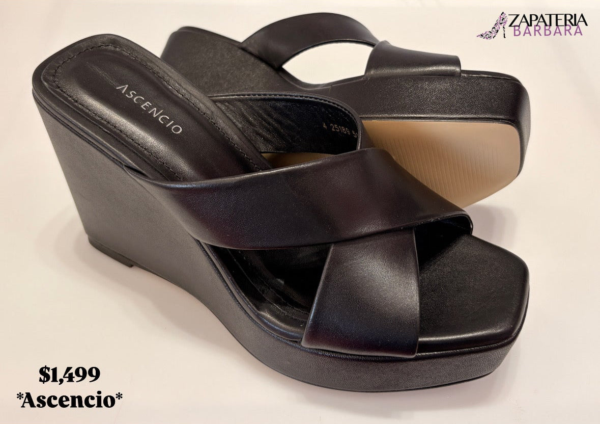 PLATAFORMA 25189 ASCENCIO CRUZADA NEGRO