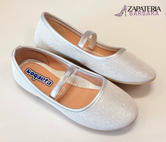 ZAPATO NIÑA 188500 PLATA COQUETA