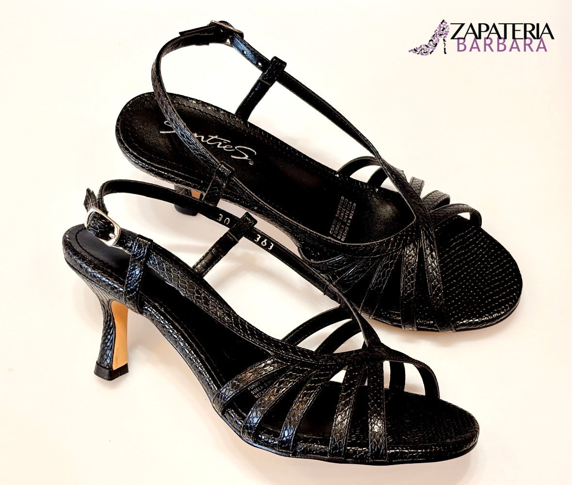 ZAPATILLA 363 SENTIES TIRAS NEGRO