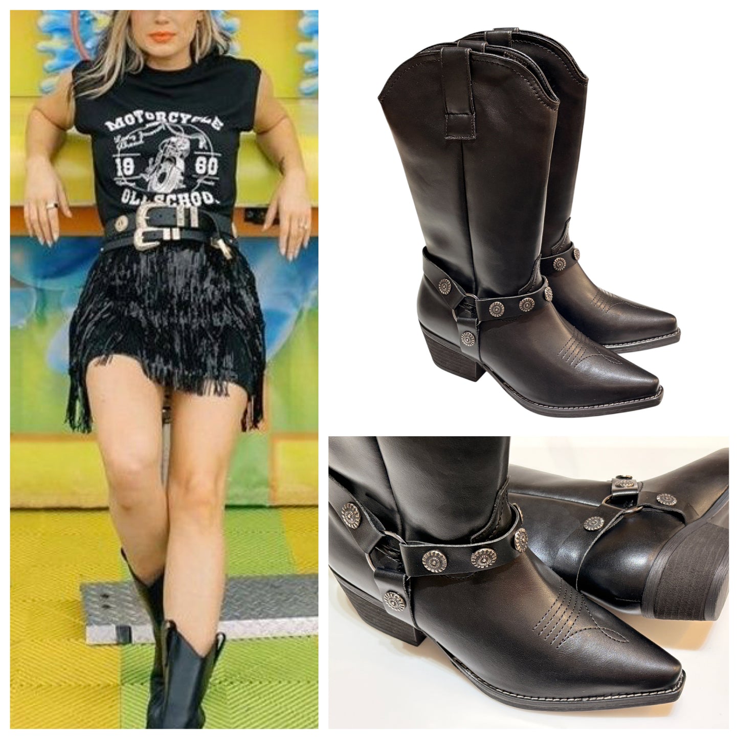 BOTA EFE 351903 VAQUERA TEXAS NEGRO