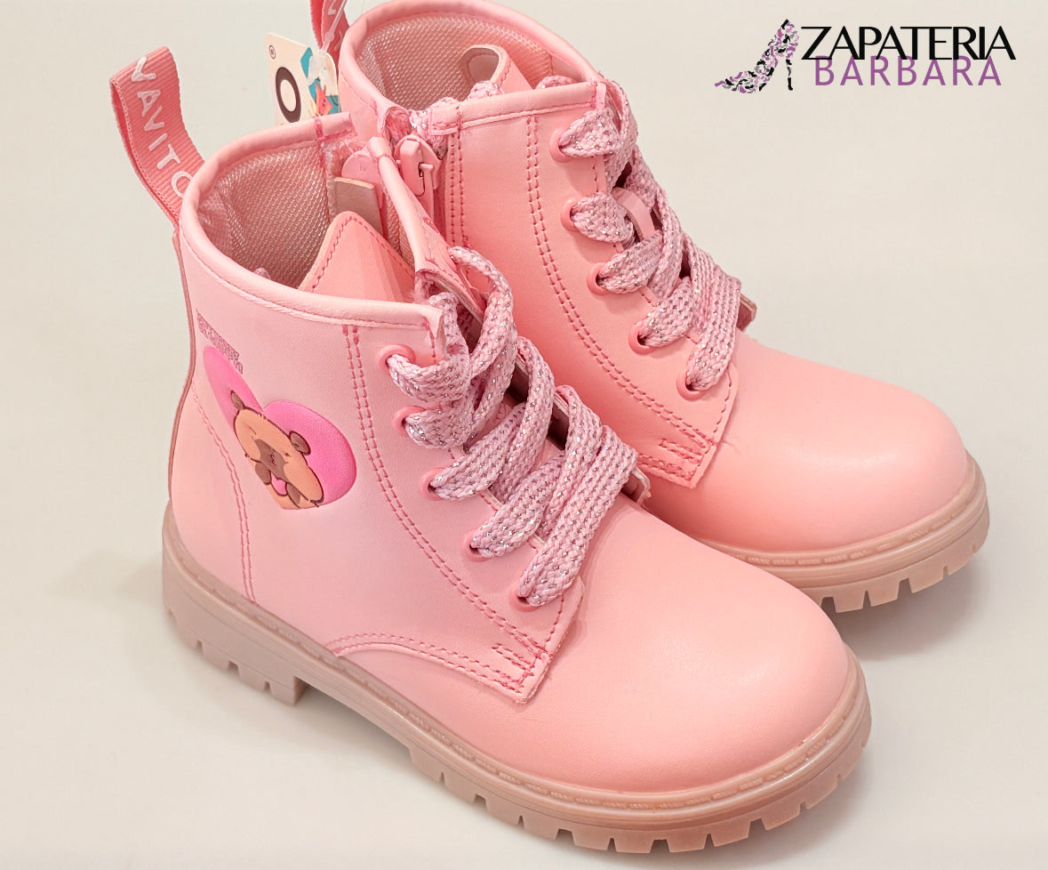 BOTA NIÑA VAVITO 321021 CAPIBARA ROSA