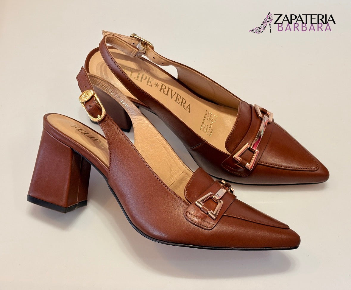 ZAPATILLA FELIPE RIVERA 20735 PUNTA CAFE TOSTADO