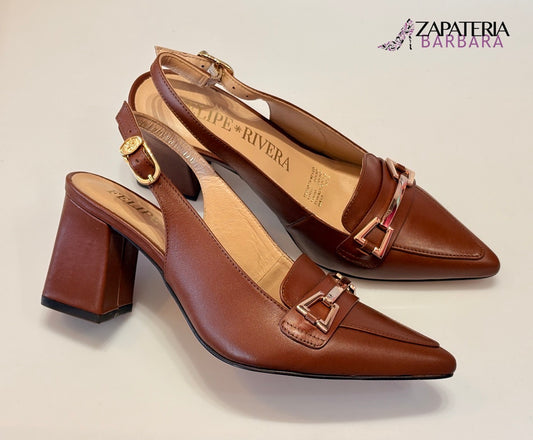 ZAPATILLA FELIPE RIVERA 20735 PUNTA CAFE TOSTADO