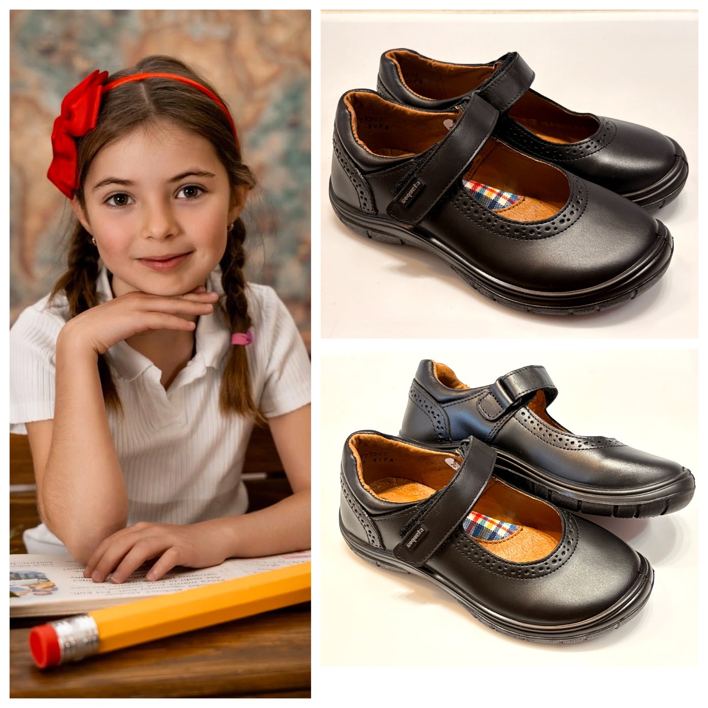 ESCOLAR COQUETA 171202 LISO NIÑA NEGRO