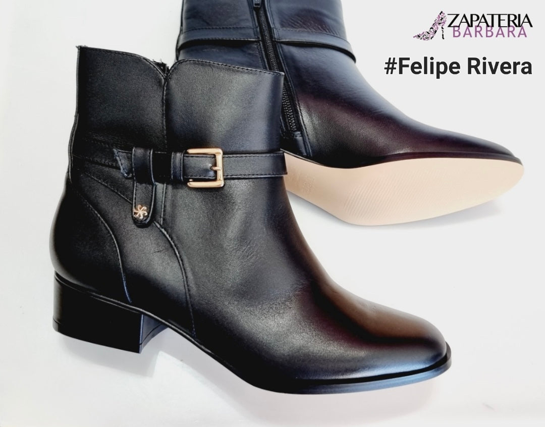 BOTIN 40004 FELIPE RIVERA HEBILLA PIEL NEGRO