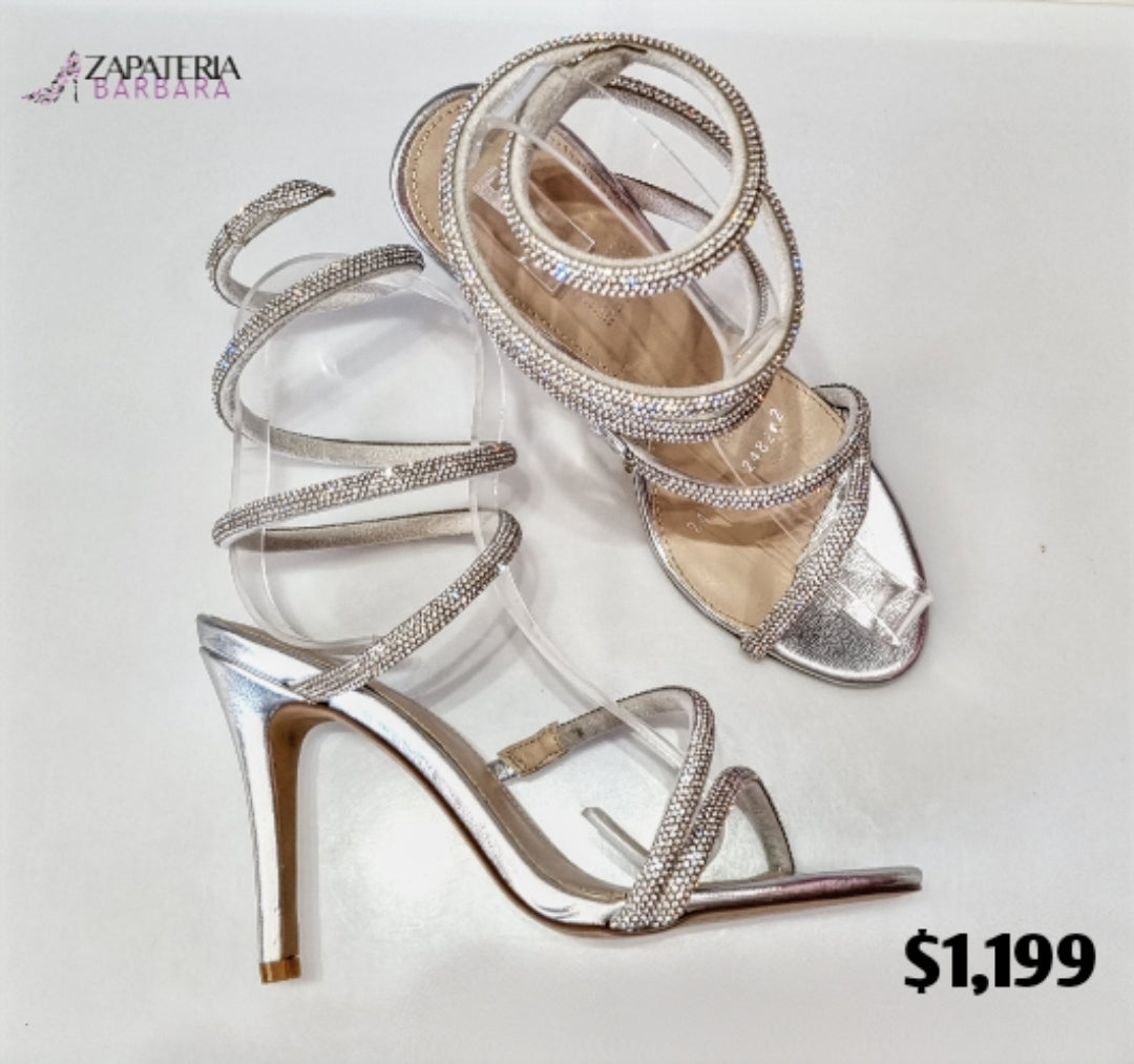 ZAPATILLA SENTIES 248202 PALERMO PLATA BRILLOS