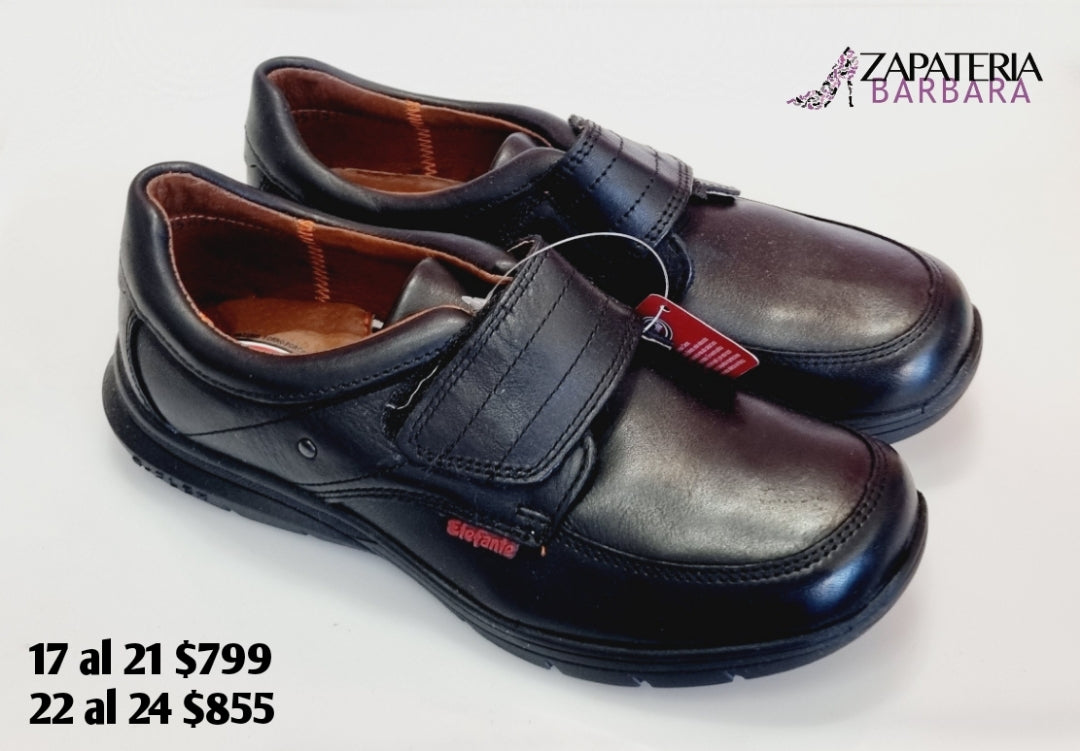 ESCOLAR ELEFANTE 10681 VELCRO PILOTA NEGRO