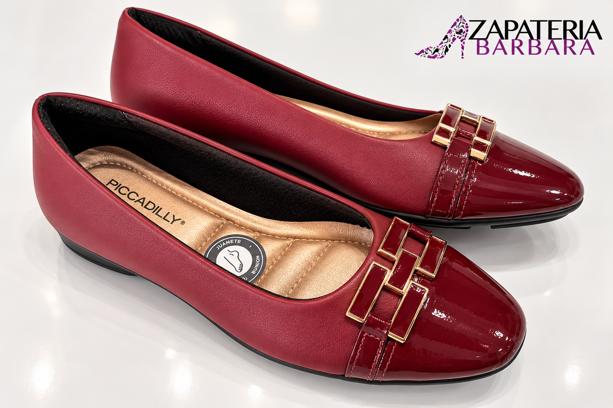 FLAT 122043 PICCADILLY BURGUNDY VINO